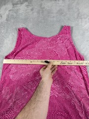 Fresh Produce Dress Womens 1X Pink Geometric Tank Pockets Made In USA Summer