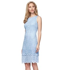 NWT-ALEX EVENINGS ~Size 8~ Blue Lace Women&rsquo;s Jacket & Dress 2-Piece Retail $189