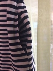 WOMEN&rsquo;S SZ S PREMISE DRESS black & white Sleeveless Stripe pockets Retro NAUTICA