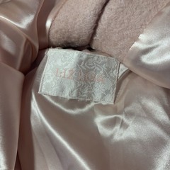 Rare Liz Lisa Beauty & Beast Belle Cape Poncho Pink White Pom Pom Sz Small Fur