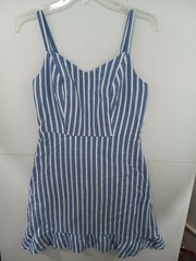 Old Navy Blue Stripe Cami Ruffle Dress NWT Women&rsquo;s Small 2021
