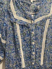 Poupette St Barth Amanda Summer Blue Mini Dress size M