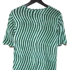 DRIES VAN NOTEN Len Lye Stripe Pattern Long Dress Green Size Small Women USED