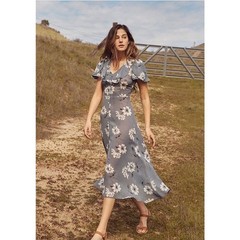 Christy Dawn The Daisy Ruffle Midi Dress Floral Mist Women&rsquo;s S