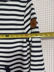 NEW Wanakome Carmen Stripe Soft Sweatshirt Hoodie Dress Women XS Nautical Preppy