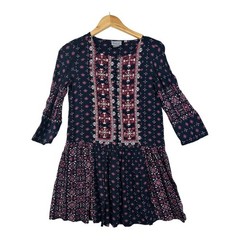 Anthropologie Vaness & Virgina Kaleidoscope Long Sleeve Dress size XS Multicolor