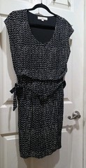 Loft Dress Womens XS Black White Mini A-line Casual Short Ladies