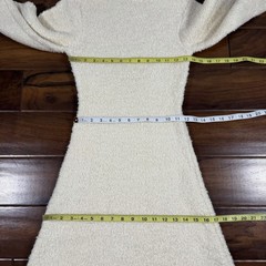 GRLFRND Size XS Ivory Maeko Boucle Thick Knit Midi Sweater Dress Bell Sleeve
