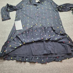 NEW Tuckernuck Callahan Embroidered Shirt Dress Floral Collar Size M