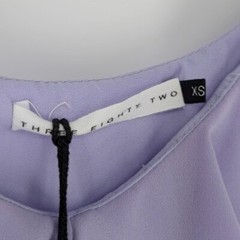 Three Eighty Two Mini Slip Dress Ruffle Neck Lilac Purple size XS NWT