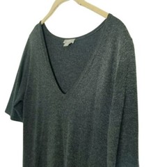 J.Jill Petite S Viscose Wool Blend Gray Maxi Dress Dry Clean
