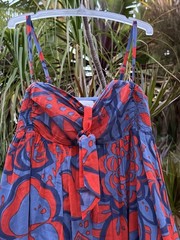 ANTHROPOLOGY HD IN PARIS FLORAL VIBRANT PRINT 100% COTTON DRESS SZ. 6