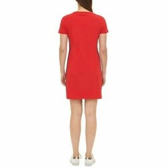Tommy Hilfiger Signature Tee Dress Red 95%Cotton/5%Elastane Ladies&rsquo; size L, NEW