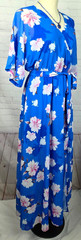 NWT Anrabess Floral Maxi Dress Kimono Wrap Belted Side Slit Wedding Guest M