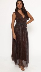 Petal & Pup Brown Bronze Dress Woman’s Dress Size S