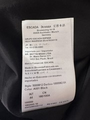 $1,150 Escada NWT Black Stretch Cocktail Dress 14 US 50 IT 44 D XL Ruched Lined