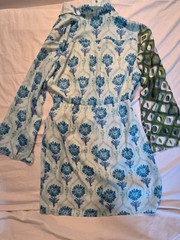GiGiO NWT Floral Geometric Split Pattern Wrap Shirt Dress – L