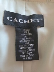 Cachet Women&rsquo;s 2 Piece Beaded Long Dress Size 8 Excellent Condition