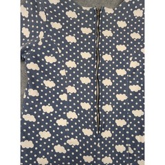 Striptap Blue Cloud Polka Dot Mini Dress Short Sleeve Zip Back Size L