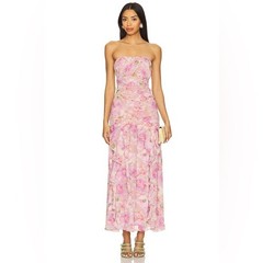 ASTR the Label Estefany Dress in Pink Floral NWT Size M