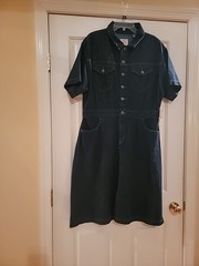 NWT Levi&rsquo;s Vintage 95&prime; Jean Denim Button-Up Dress Women&rsquo;s Size Large Blue