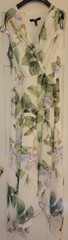 White House Black Market Ruched Midi Dress Forever Floral Hem Ecru NWT $170 14