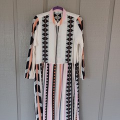 Anthropologe Devotion Twins Long Sleeve Dress Size M Women Boho Cotton Pockets
