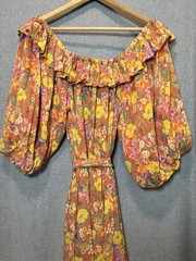Spell & the Gypsy Collective Floral Dress Vibrant, Orange, Yellow Botanical