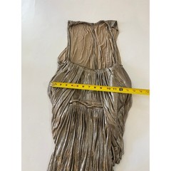 Yrusha Metallic Ruched Halter Mini Dress Womens Size US 6 Y2K Party Glam Chic