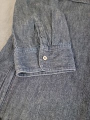 Talbots Womens 12 Medium Denim Wash Button-Up Dress
