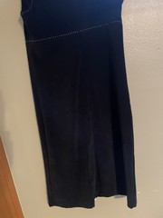 Vintage Black Velvet Dress 90s Y2k Style Slit Back Velour Old Money Whimsigoth