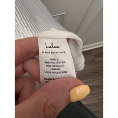 Lulus Silver Metallic Textured Mini Dress Surplice V-Neck Cocktail Party Large