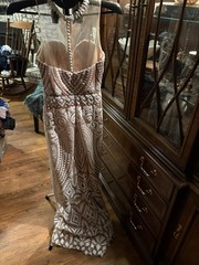 Royal We Illusion White Sequin Stunning Formal Dress Sz In Description Small.
