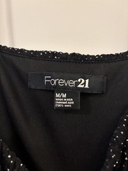 Sparkly Bow Black Party Dress and Glitter Sparkles Size Medium Forever 21 tulle