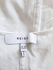 Reiss Etta Embroidered Cotton Blend Kaftan, White – Size 14-18