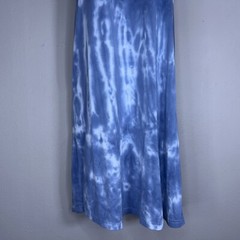 SMALL THREAD AND SUPPLY BLUE TIE DYE DRESS SLEEVELESS STRETCH CASUAL BOHO
