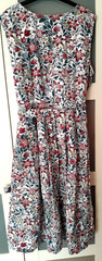 Seasalt Cornwall, belle dress, red flowers/green leaves, size 20