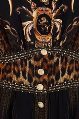 Worn1 Camilla Franks curved waistband short Dress M Uk 12 masked moonlight