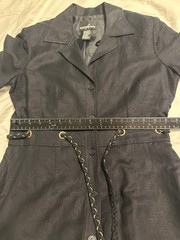 Vintage Positive Attitude Linen Blend Button Down Maxi Dress Size 6