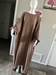Khaki Batwing Sleeve Dress🥰abaya,Hijab, Khimar, Niqab, Jilbab, Scarf,نقاب,حجاب