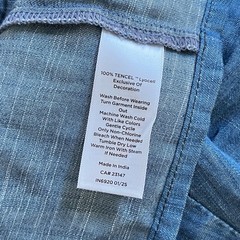 Talbots Chambray Embroidered Boho Dress Womens S Blue Sleeveless Ruffle Hem