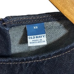 Old Navy Womens Dark Wash Denim Short Sleeve Mini Shift Dress Blue Preppy XS
