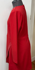 NEW-Michael Kors-Women-Red Studdet Long Sleves Dresses.Sz-L/G.Cambodia.