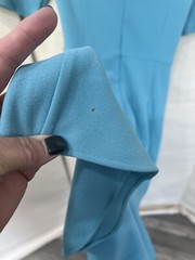 Adrianna Papell Women&rsquo;s Knit Crepe Tie Front Flounce Dress Turquoise Size 4 NWT