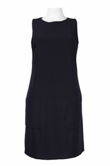 Trendmakers Ribbed Texture Sheath Short Day Dress Size XL Navy Blue NWT $69