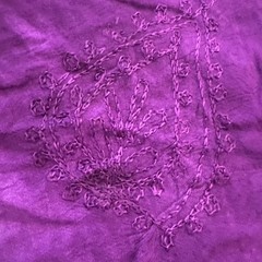 India Boutique One Size Purple Tie Dye Dress Boho Cover Up Embroidered