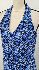 Tommy Bahama Sandy Floral Fresco Halter Dress UPF 30 Build in Bra Size Small