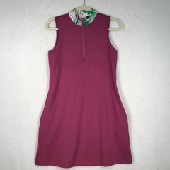 Tommy Bahama Activewear Dress Small Pockets Golf Tennis Prep Tropical 1/4 Zip **