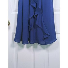 Venus Rhinestone Ruffle Cocktail Dress Size 6 Navy Blue Nautical Resort Party