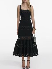 Self-Portrait Summer French Hepburn style lace camisole dress